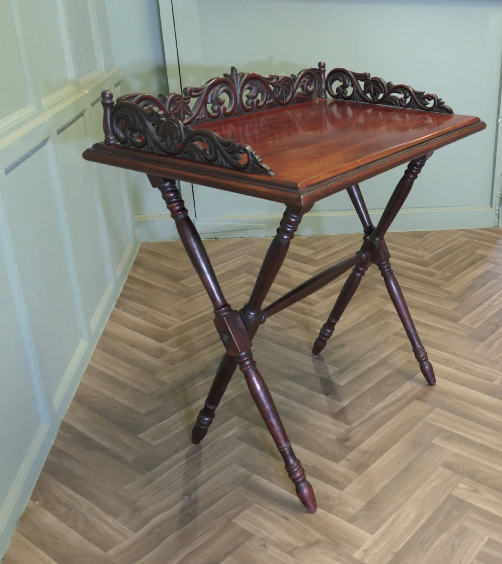 A Decoratively Carved Butlers Table, Tray on Stand View III