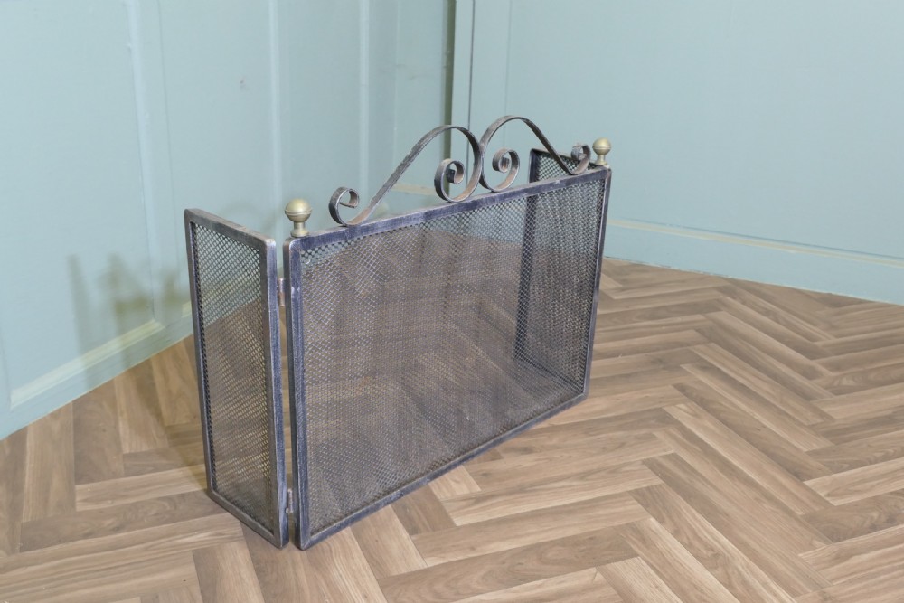 Unusual Very Heavy Iron Fire Guard  View II