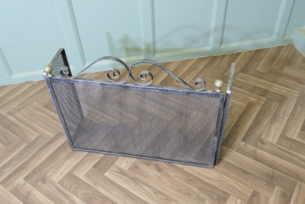 Unusual Very Heavy Iron Fire Guard  View V