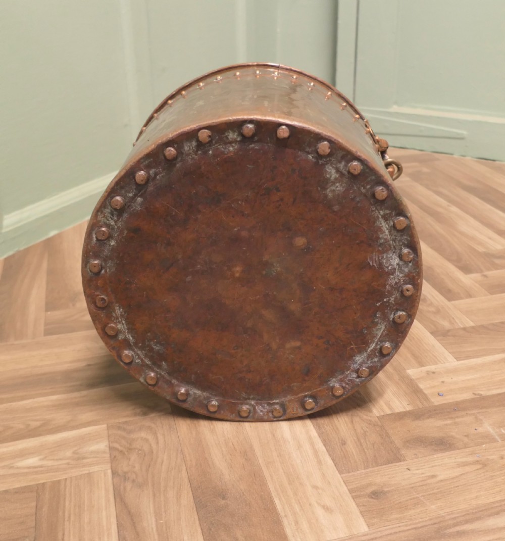 19th Century Copper Coal Bucket  View V