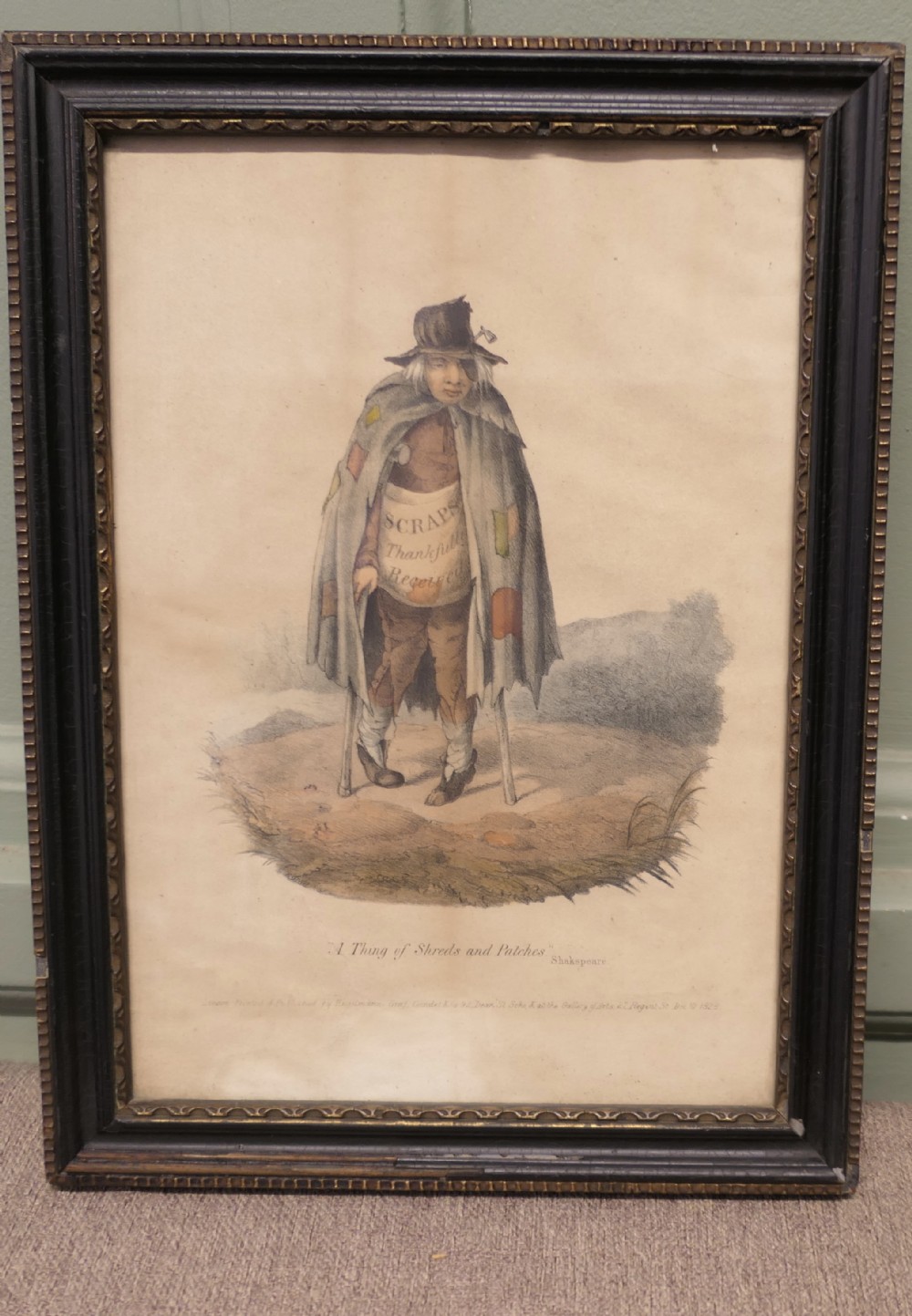 Early 19th Century Print “A thing of Shreds and Patches”