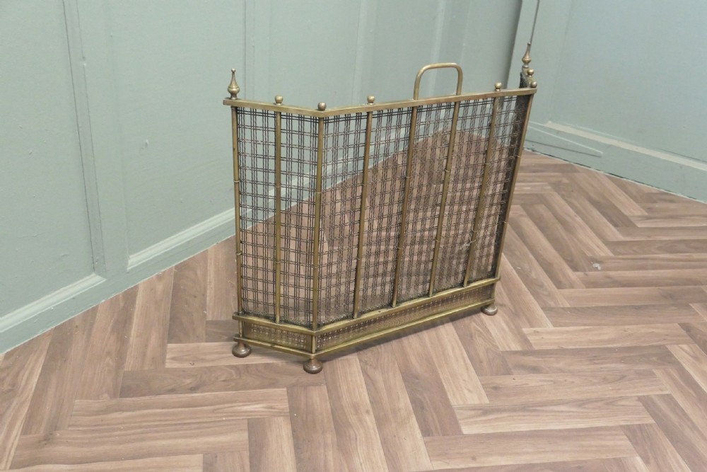 Superb Brass Fire Guard Screen View IV