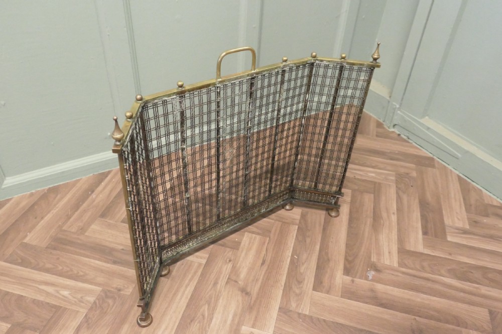 Superb Brass Fire Guard Screen View V