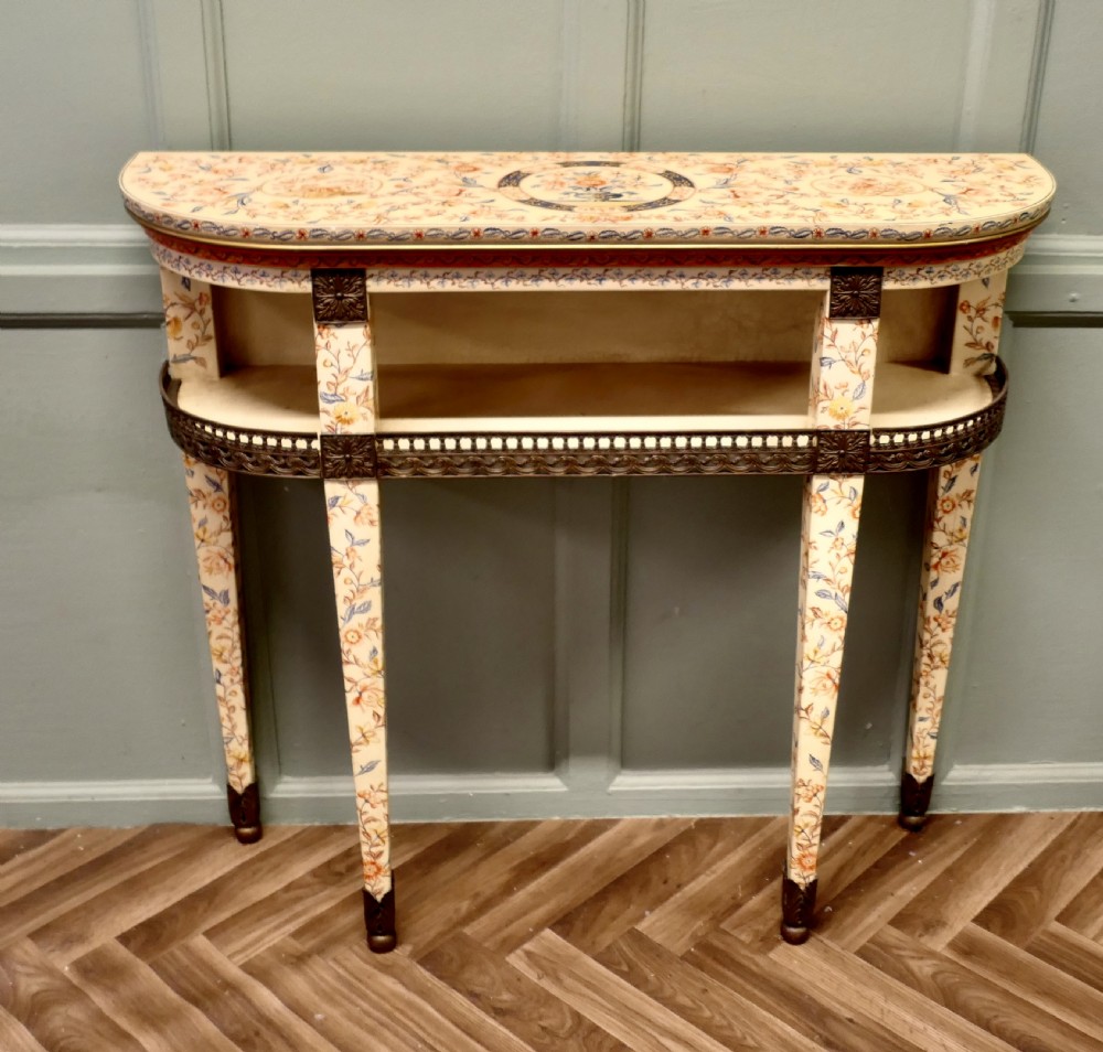 Painted Chinoiserie Console Table,  Imari Chinoiserie Style