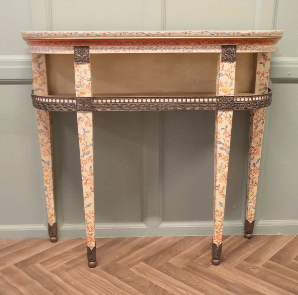 Painted Chinoiserie Console Table,  Imari Chinoiserie Style View II