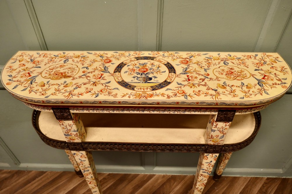 Painted Chinoiserie Console Table,  Imari Chinoiserie Style View III