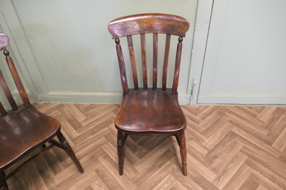 5 Victorian Slat Back Farmhouse Kitchen Chairs View VI