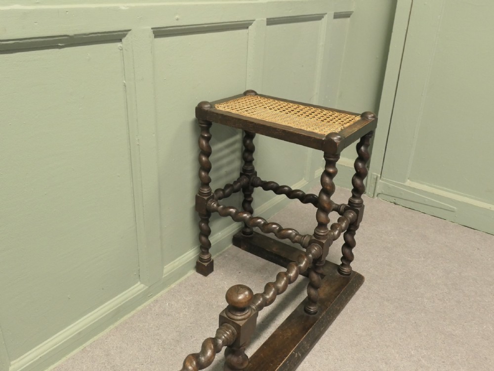 A Gothic Oak Barley Twist Bergere Club Fender