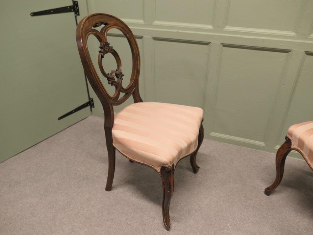 Set of 5 Victorian Balloon Back Dining Chairs  View II