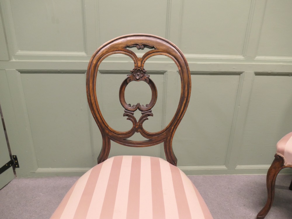 Set of 5 Victorian Balloon Back Dining Chairs  View III