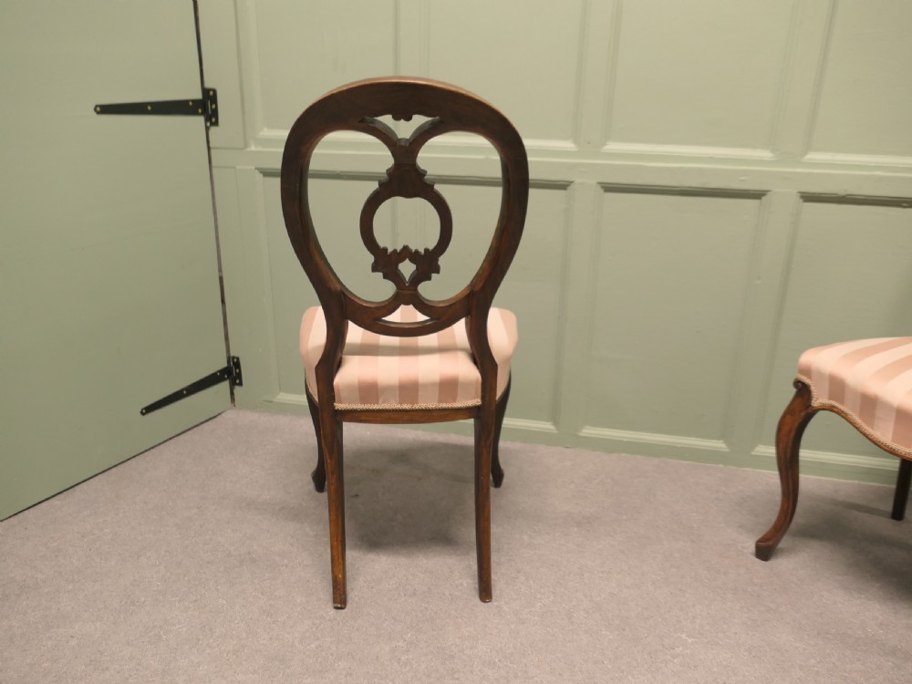 Set of 5 Victorian Balloon Back Dining Chairs  View IV