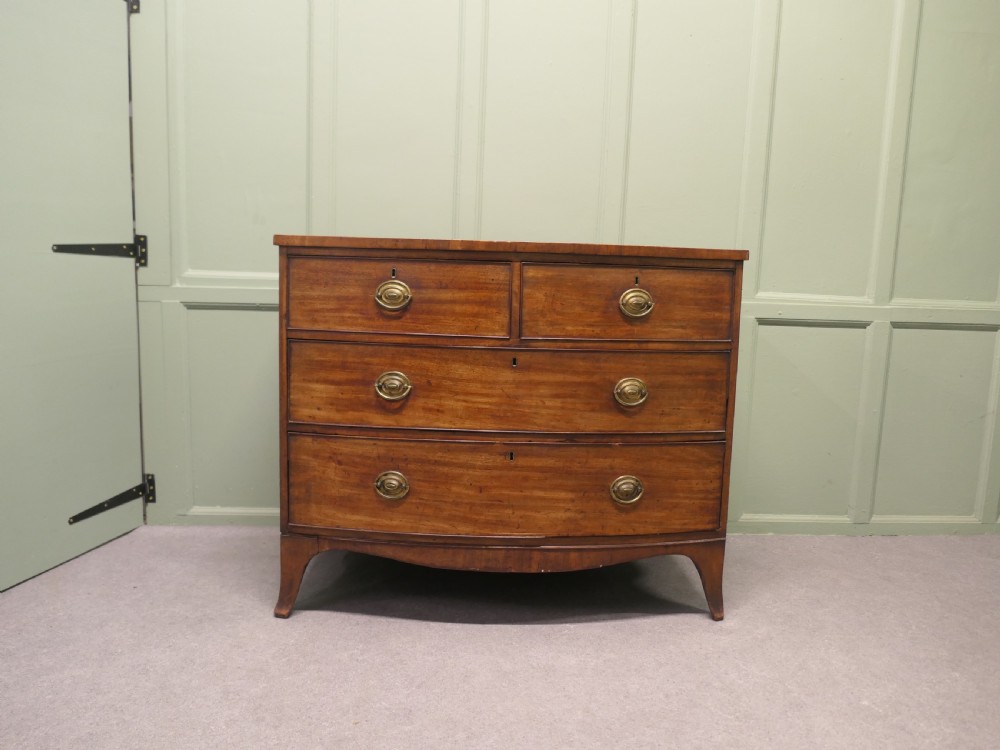 Victorian Mahogany Bow Front Chest Of Drawers