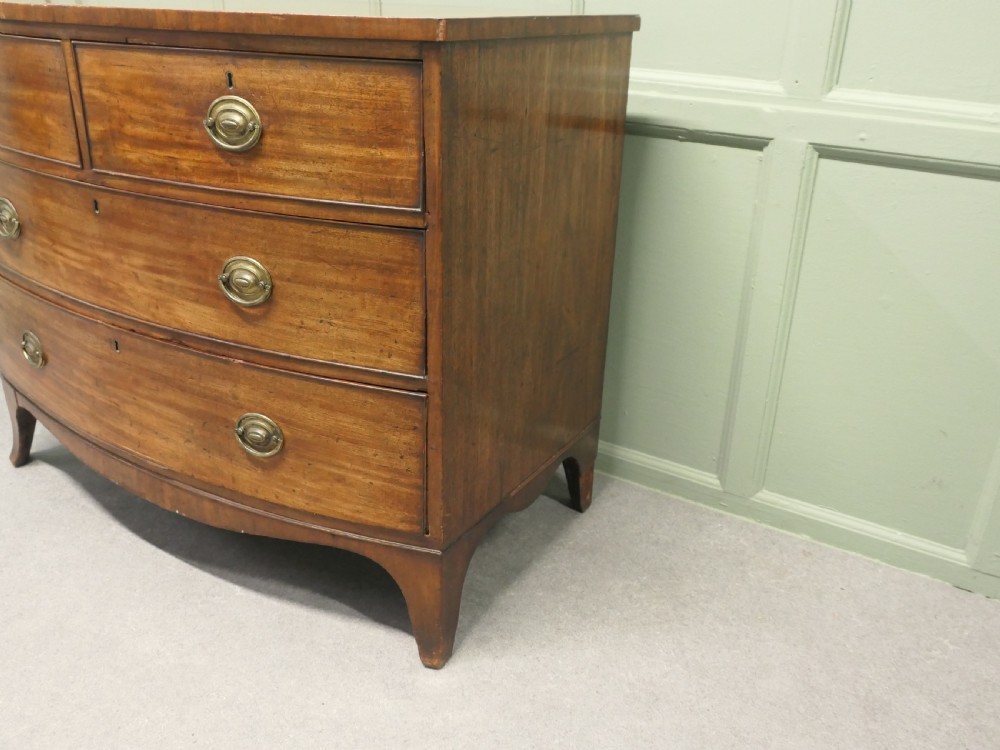 Victorian Mahogany Bow Front Chest Of Drawers View III