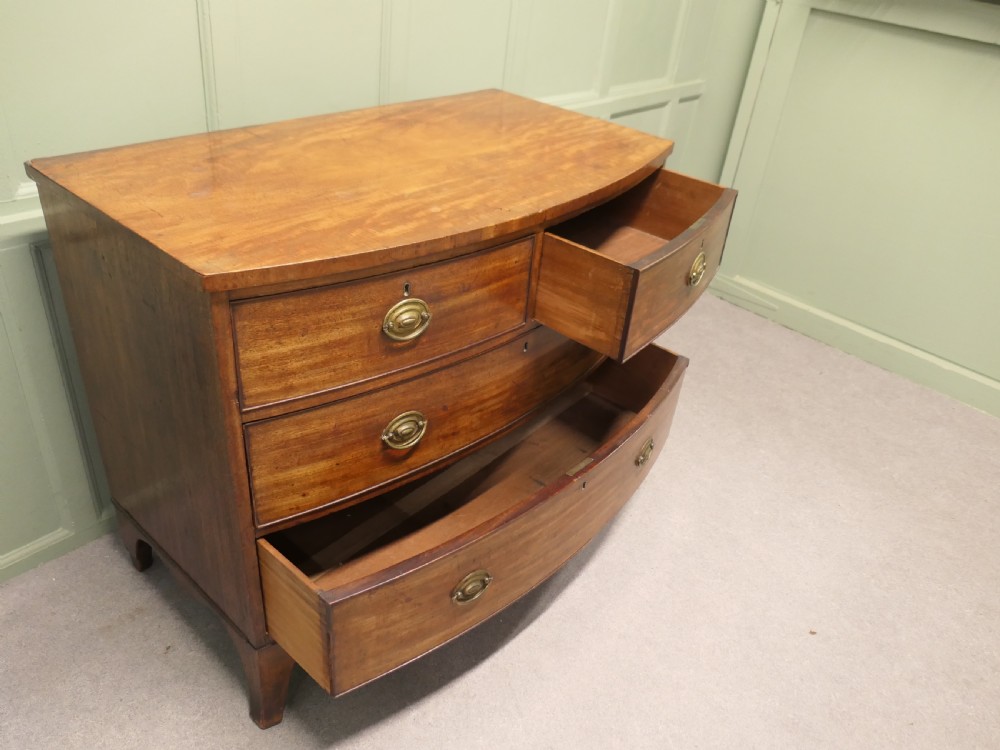 Victorian Mahogany Bow Front Chest Of Drawers View VI