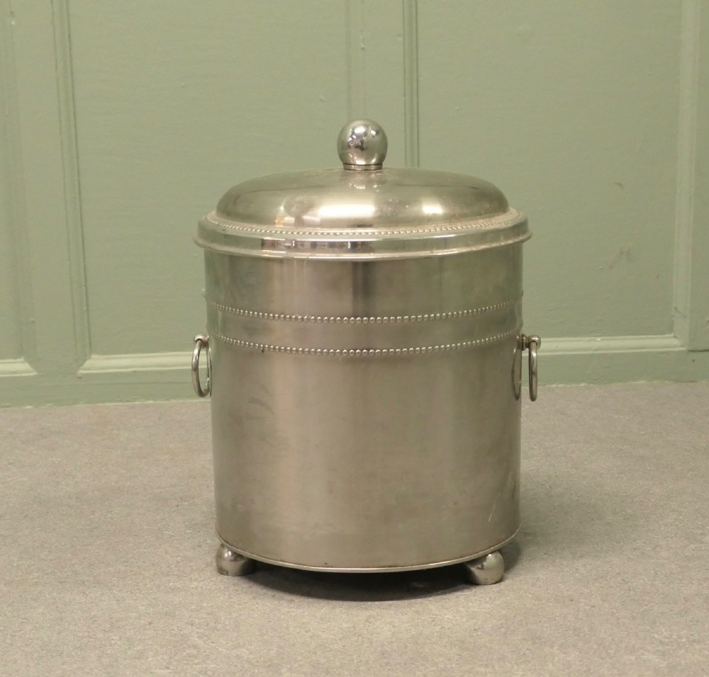 Art Deco Chrome Coal Bucket  