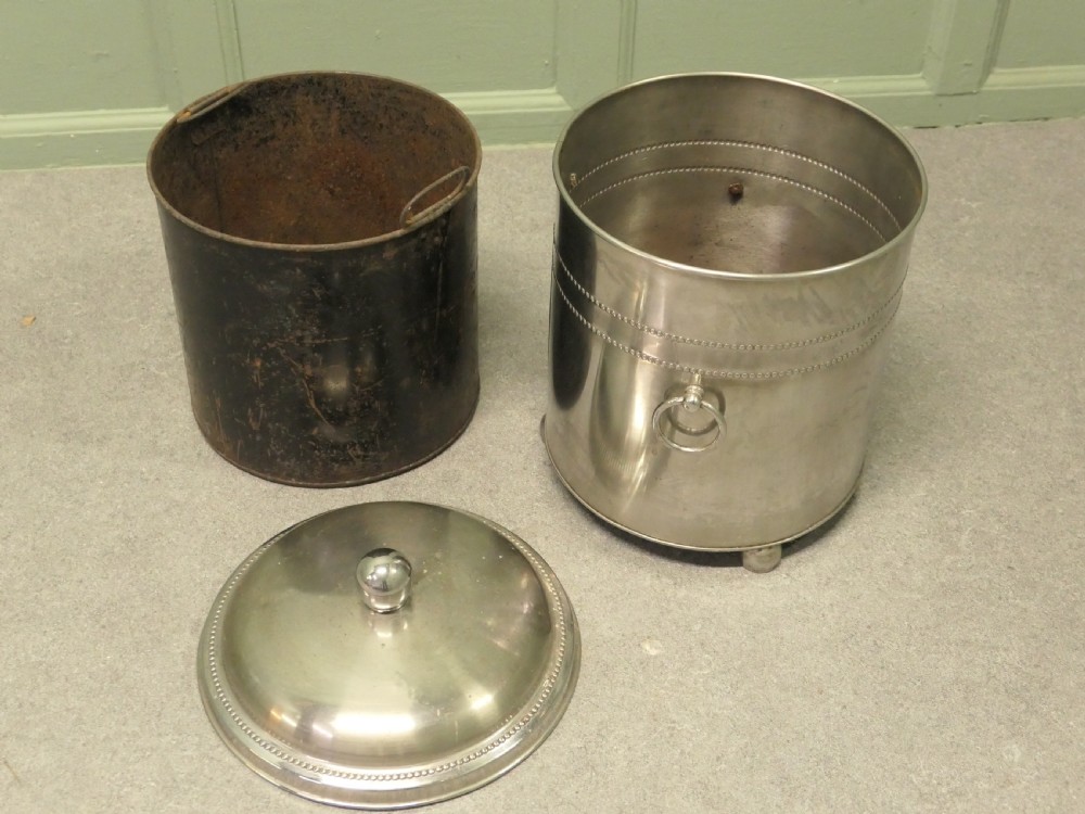 Art Deco Chrome Coal Bucket   View II