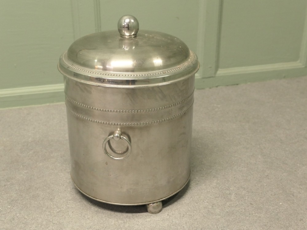 Art Deco Chrome Coal Bucket   View III