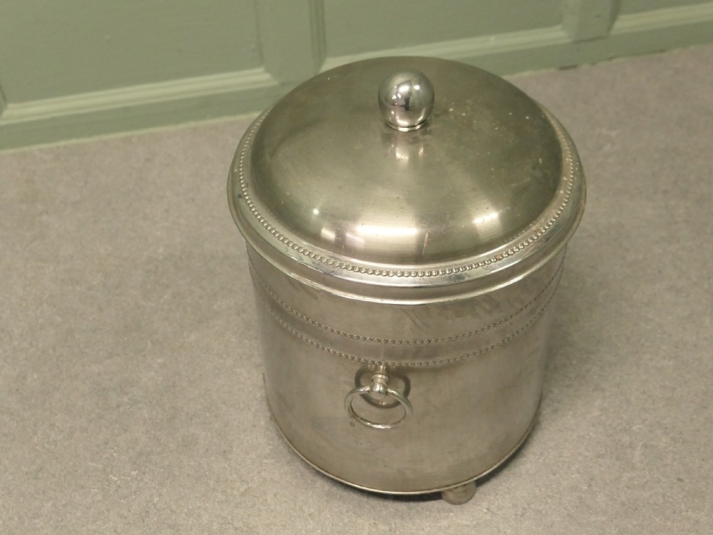 Art Deco Chrome Coal Bucket   View V