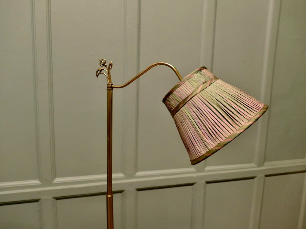 Edwardian Floor Standing, Swivel, Angle Reading Lamp View III