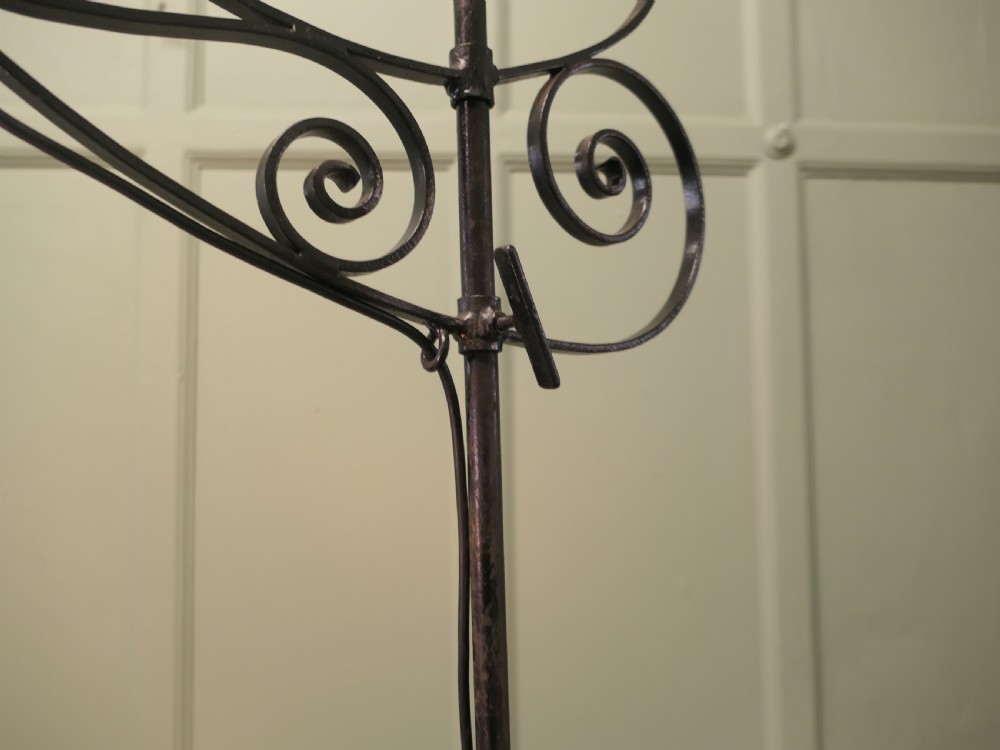 Floor Standing Wrought Iron Reading or Tavern Lamp View VI