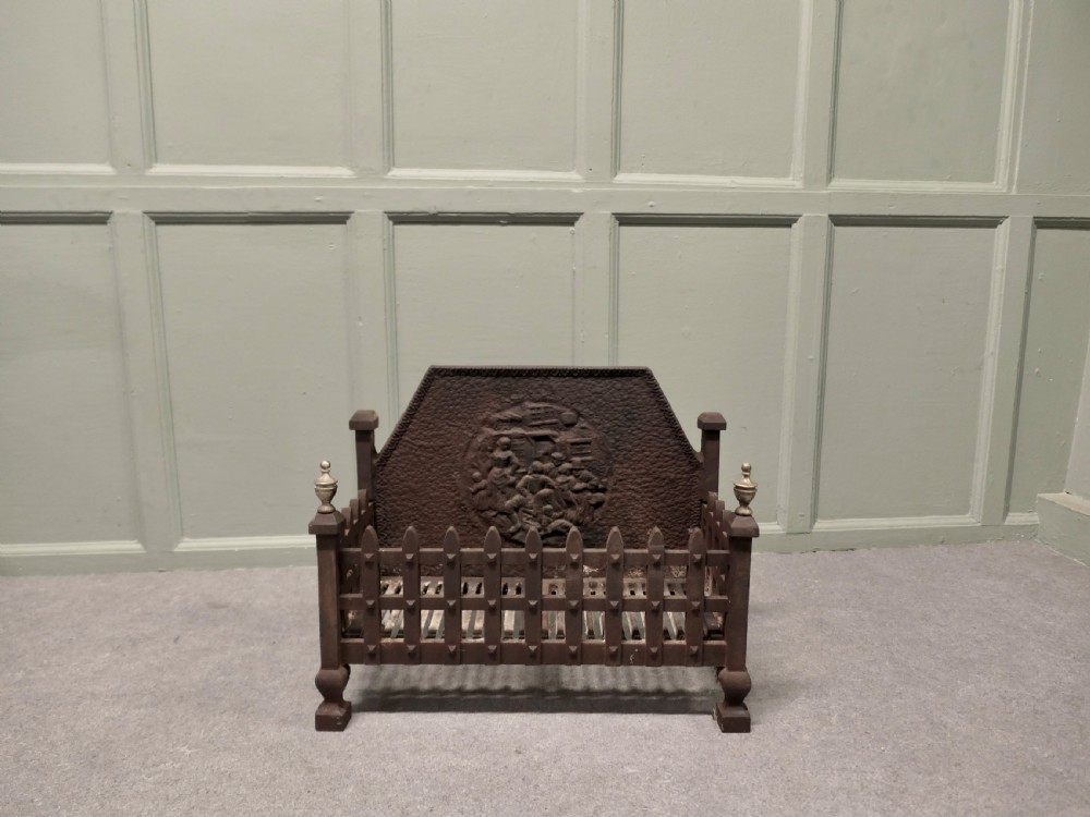 A Large Iron Fire Grate