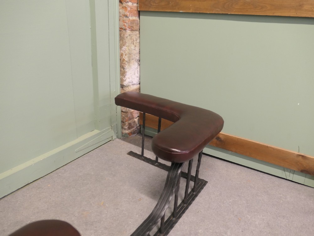 Decorative Wrought Iron and Leather Club Fender View V