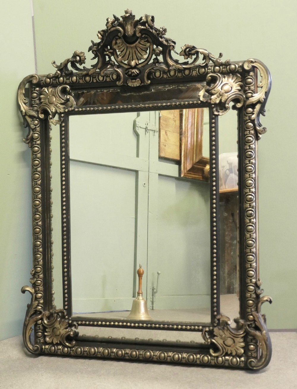 A Large Napoleon III French Cushion Mirror View III
