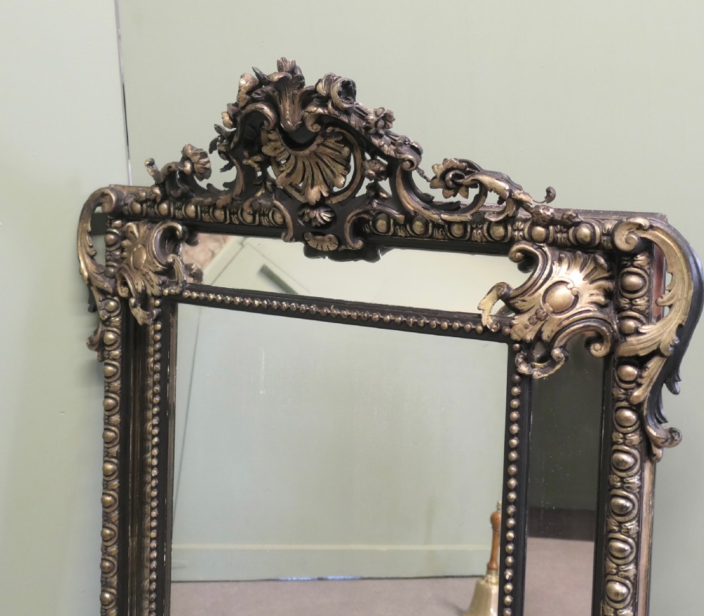 A Large Napoleon III French Cushion Mirror View V