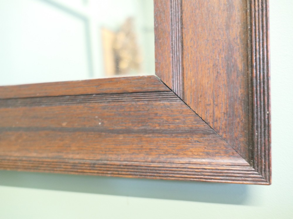 A Good Plain Oak Wall Mirror View III