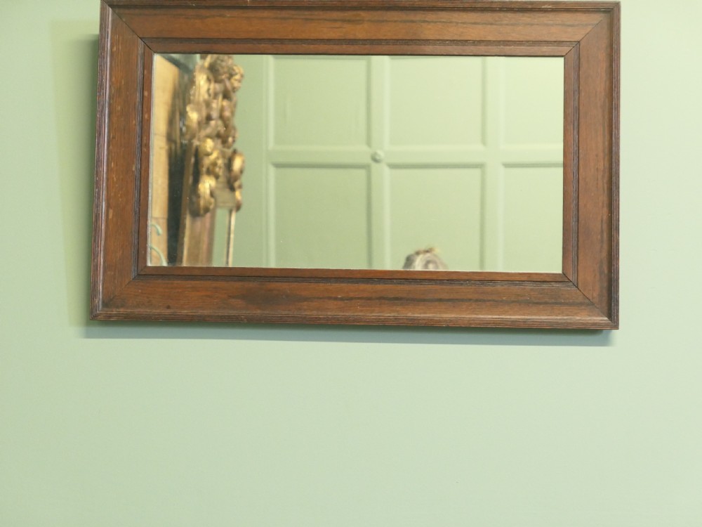 A Good Plain Oak Wall Mirror View VI