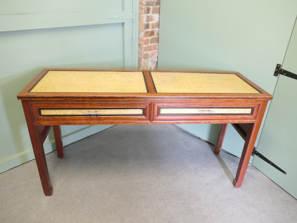 Art Deco Style Walnut and Maple Reception Desk View II