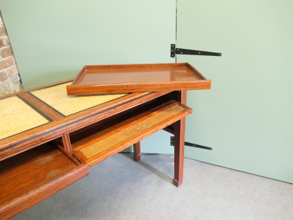 Art Deco Style Walnut and Maple Reception Desk View VII