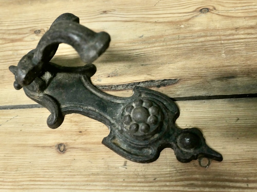 A Heavy Victorian Iron Door Knocker