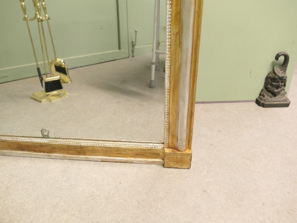 Tall French Silver and Gold Louis Philippe Wall Mirror View V