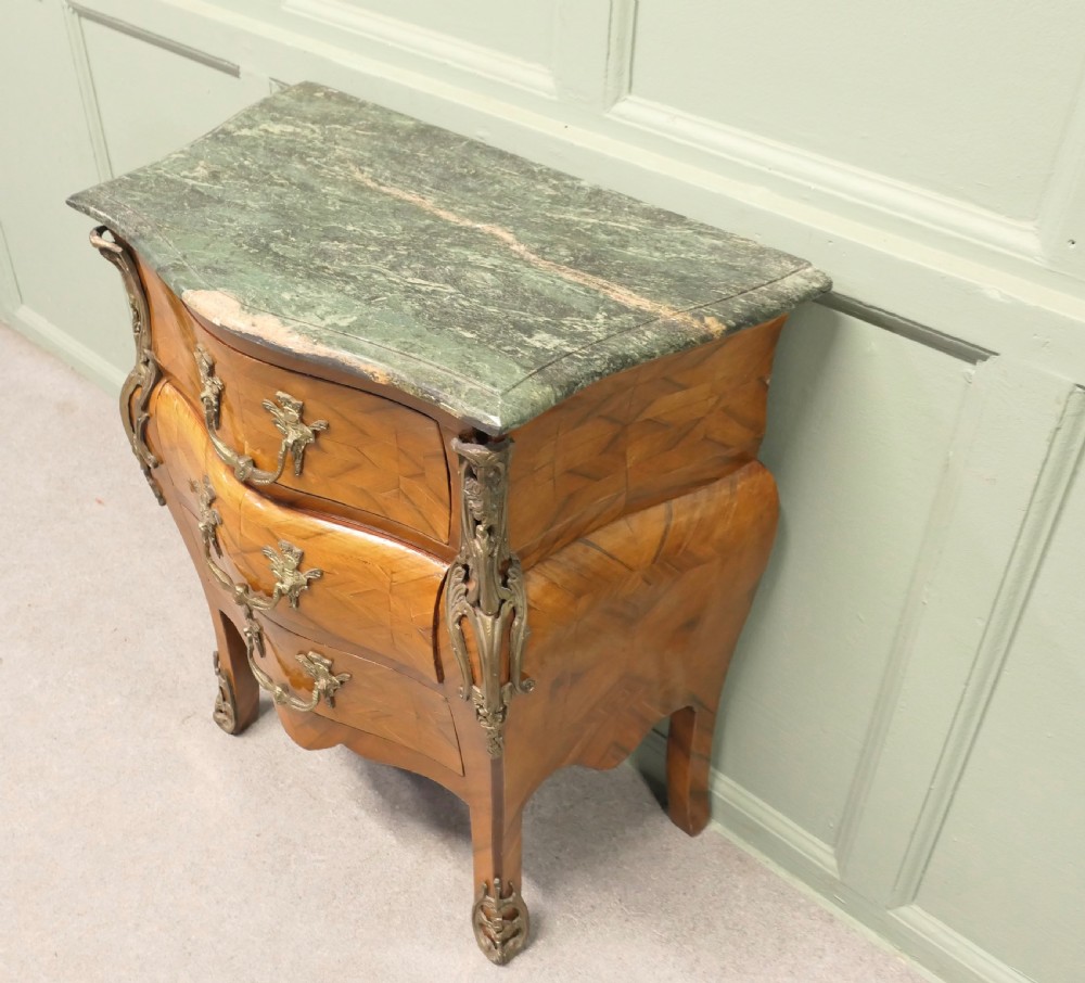 Petite French Louis XV Style Bombe Commode, Chest of Drawers View II