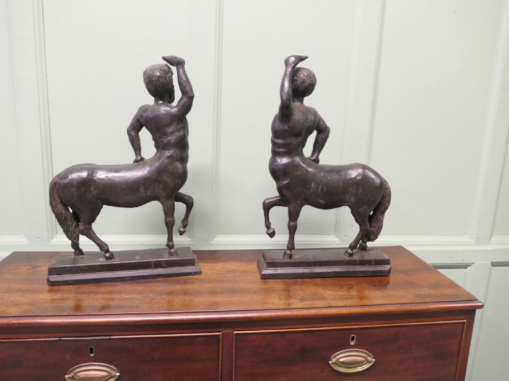 A Pair of 18th Century Carved Oak Centaurs View II