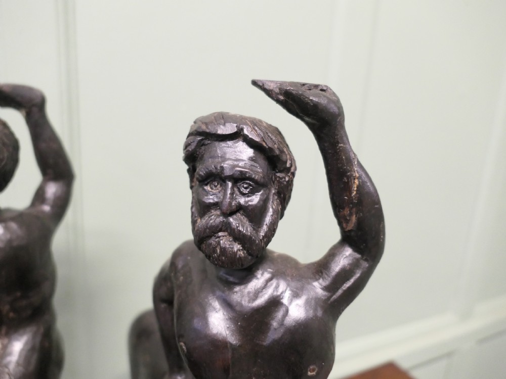 A Pair of 18th Century Carved Oak Centaurs View III
