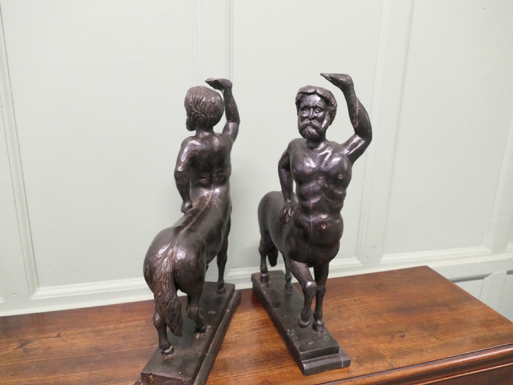 A Pair of 18th Century Carved Oak Centaurs View IV