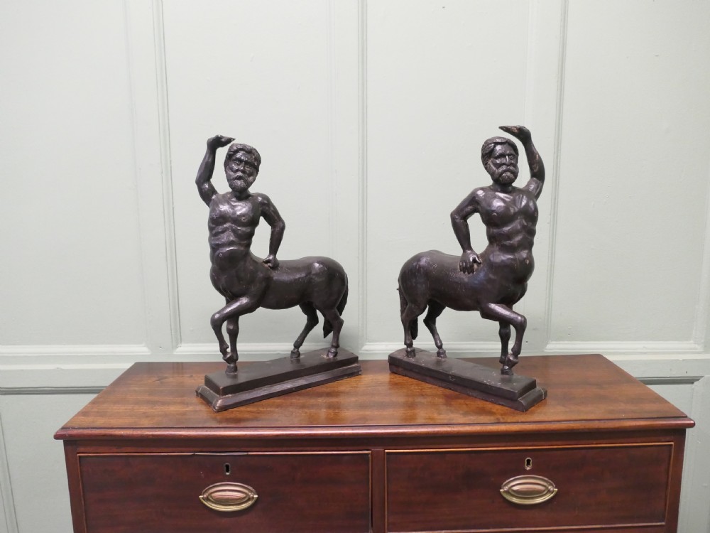 A Pair of 18th Century Carved Oak Centaurs View V