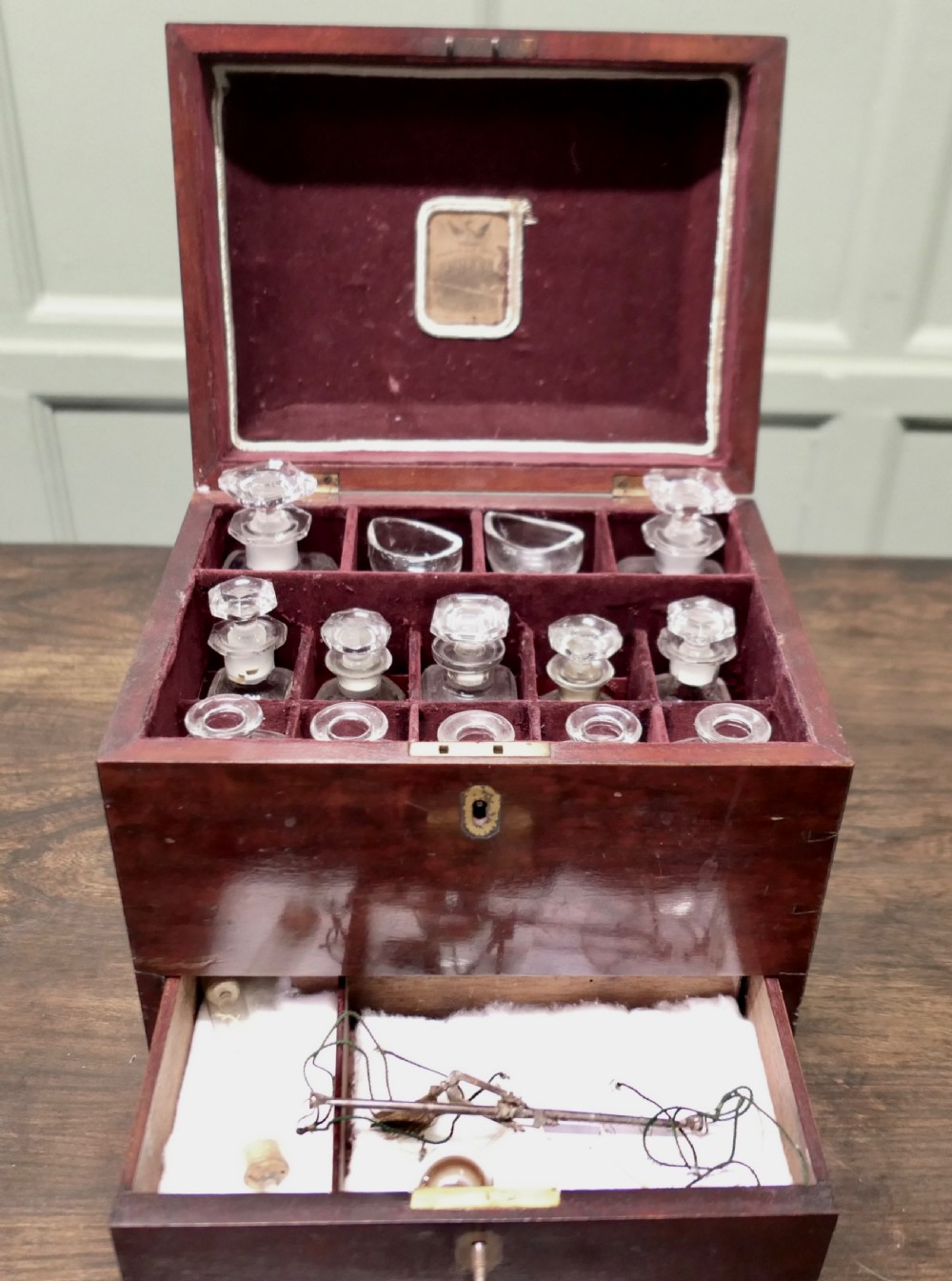 A Good Example of an Early Apothecary Cabinet 