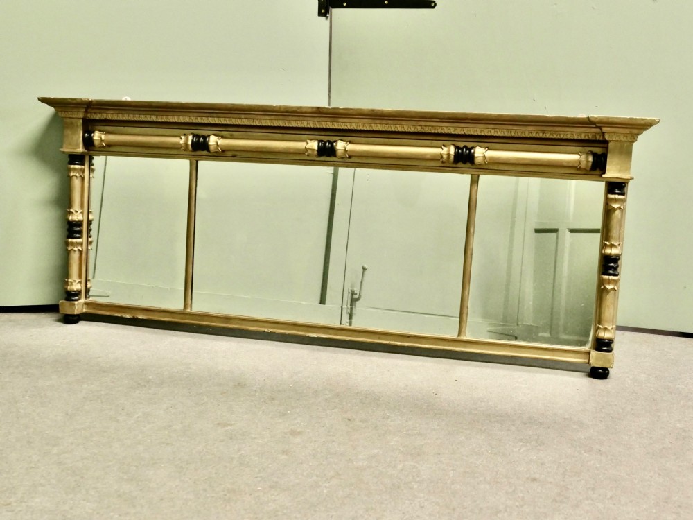Regency Triple Plate Gilt Mirror or Over Mantle 