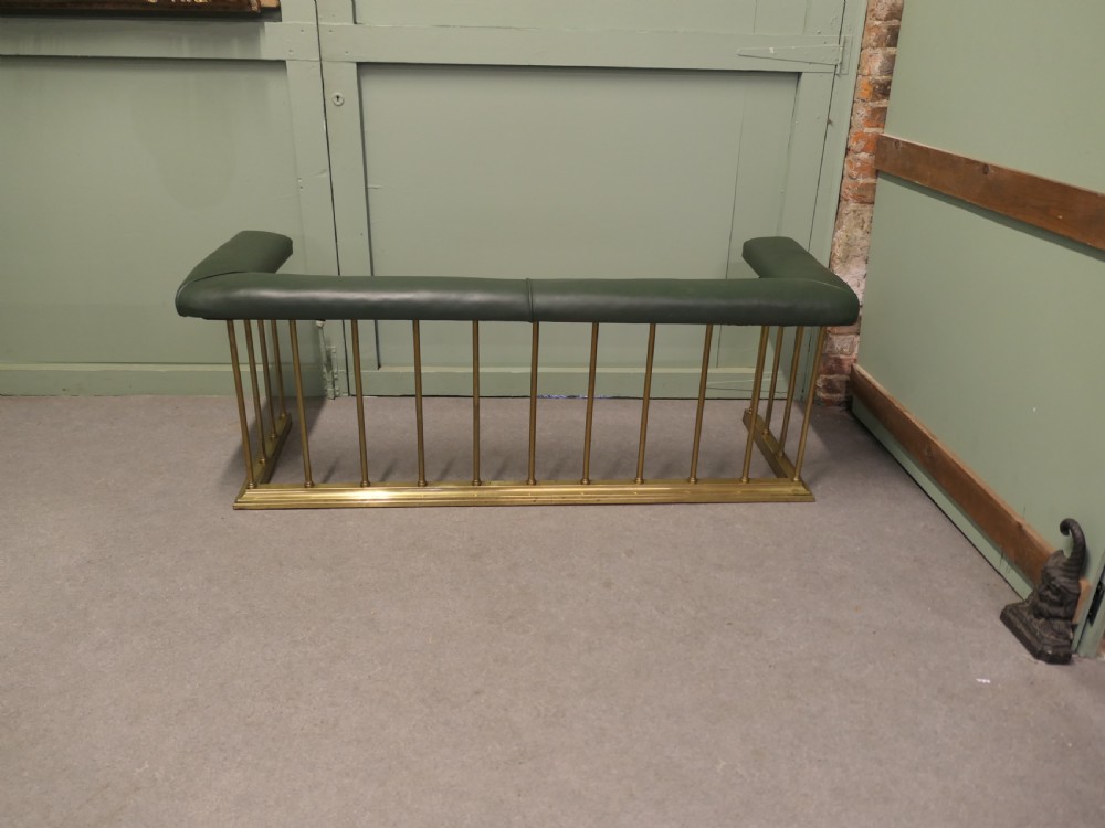 Brass and Green Leather Club Fender 