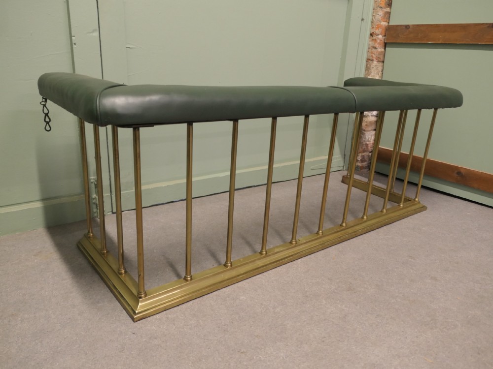 Brass and Green Leather Club Fender  View V