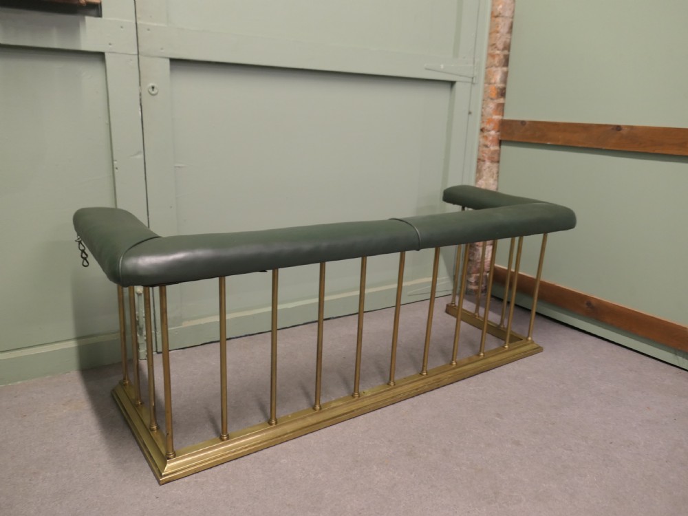 Brass and Green Leather Club Fender  View VI