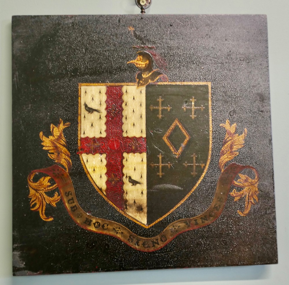 Oil on Board of a Heraldic Crest View III