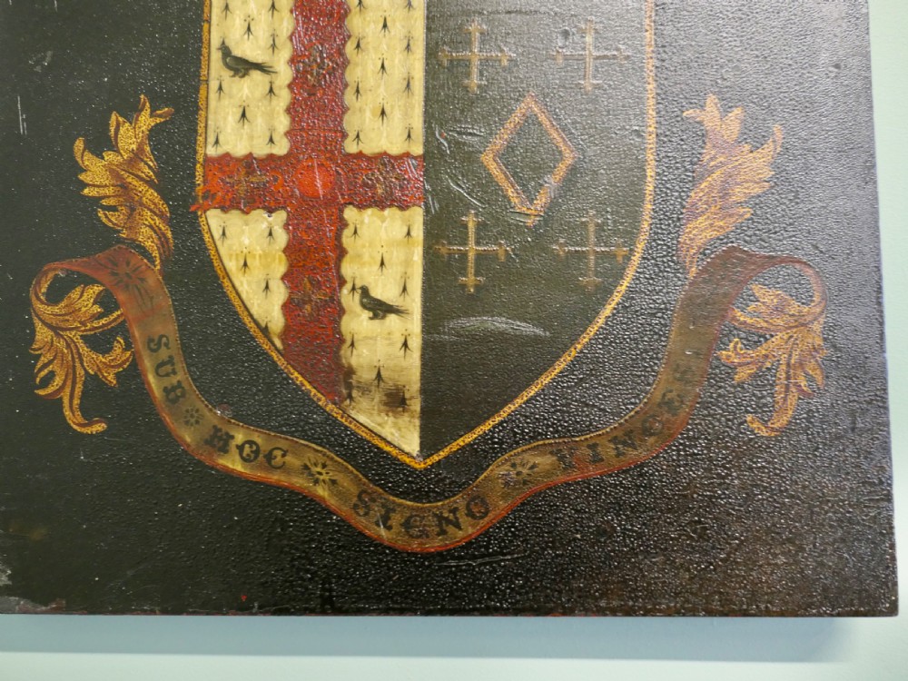 Oil on Board of a Heraldic Crest View IV
