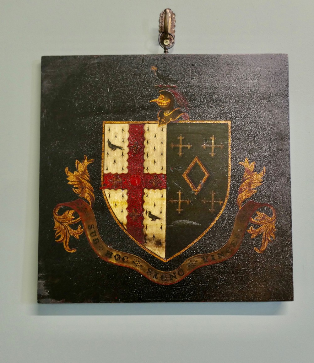 Oil on Board of a Heraldic Crest View VI