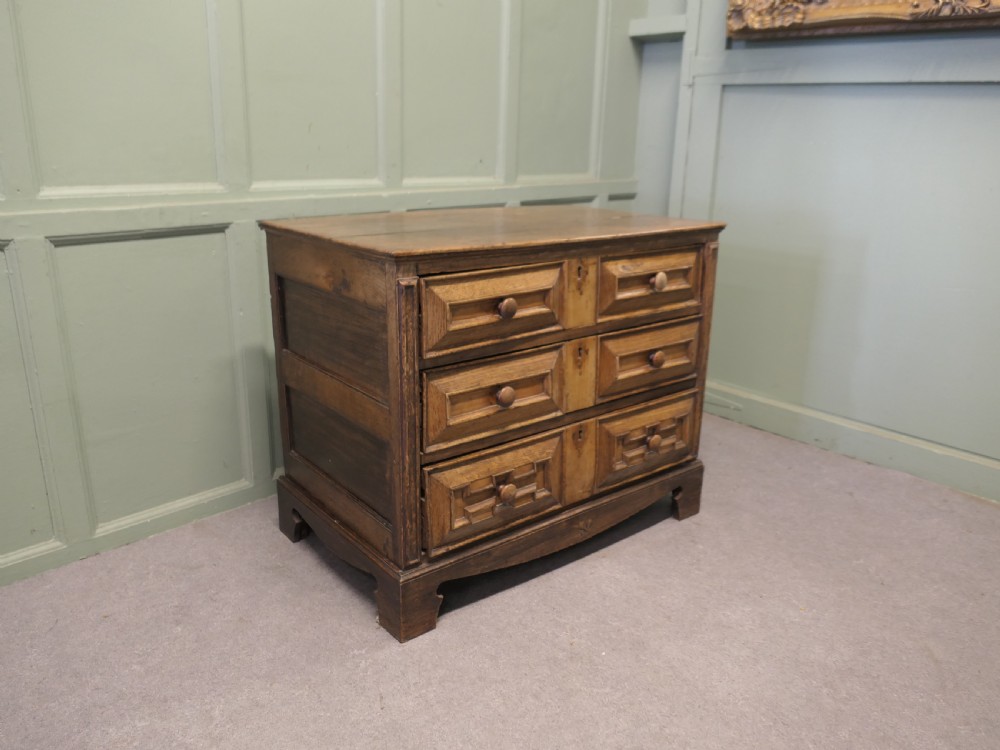 17th Century Oak 3 Drawer Chest of Drawers