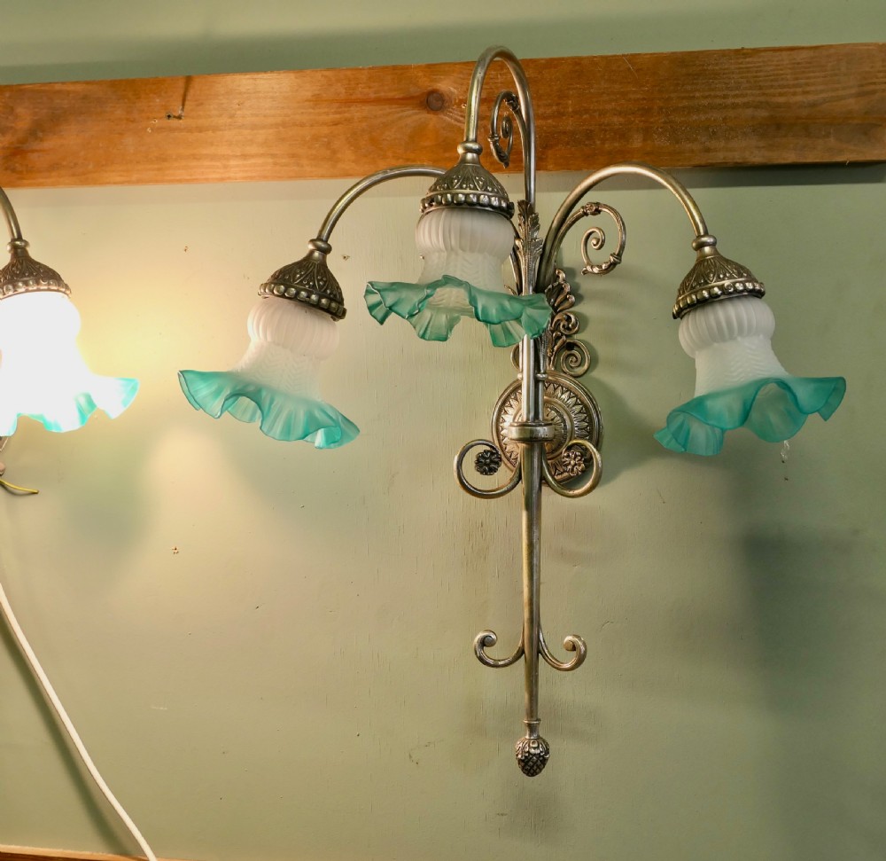 Pair of Large French Arts and Crafts Wall Lights View III