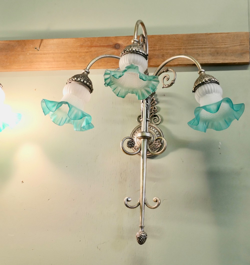 Pair of Large French Arts and Crafts Wall Lights View IV
